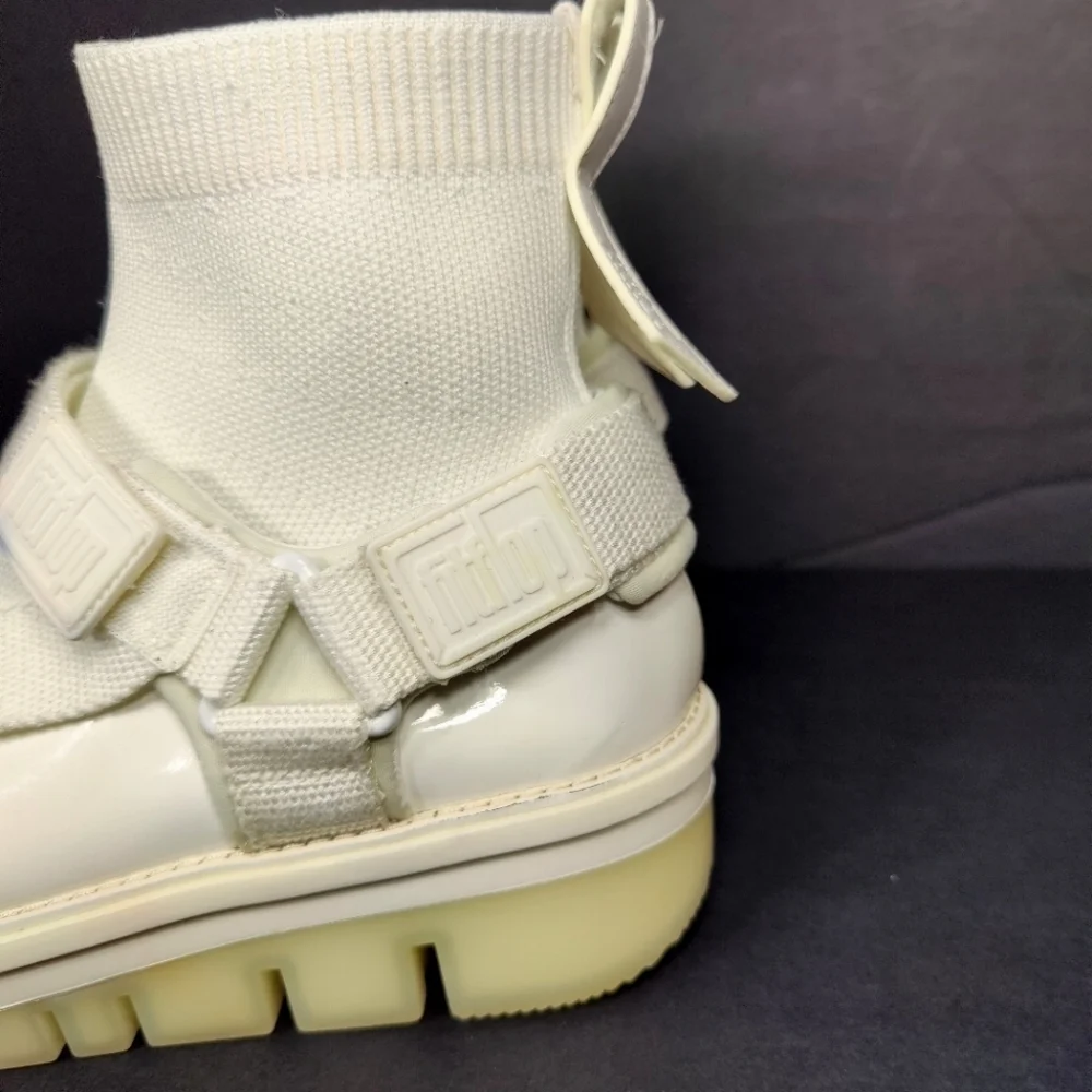 Fitflop Womens Spacer Z-Strap Sneaker Boots Urban White Women's Shoe Size 6